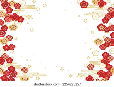 Plum blossom background vector illustration.