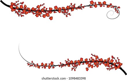 Plum blossom border