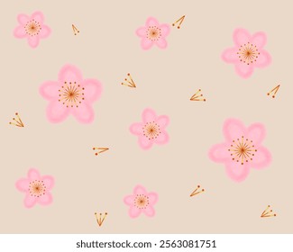 plum blossom ,Design Flowers  background, pistil