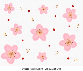 plum blossom Design Material, background ,pistil, bud