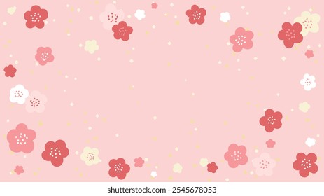 Plum blossom frame material 1