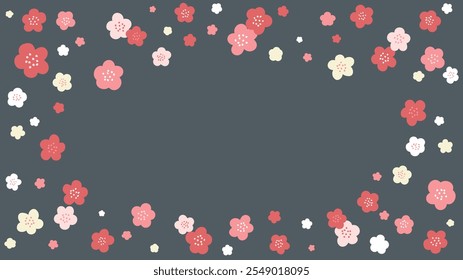 Plum blossom frame material 2