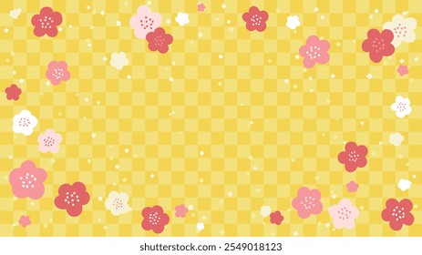 Plum blossom frame material 5