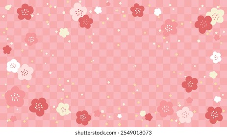 Material da moldura da flor da ameixa 7