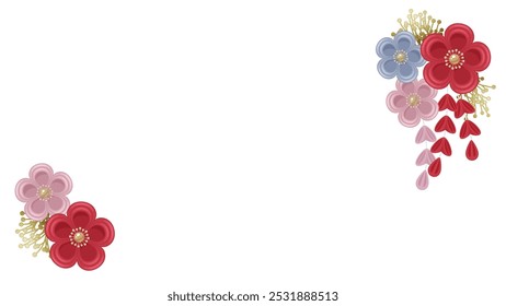 Flor de ameixa tsumami zaiku quadro_16:9