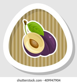 Plum colorful icon