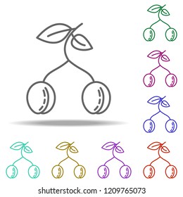 plum dusk icon. Elements of Vegetables in multi color style icons. Simple icon for websites, web design, mobile app, info graphics