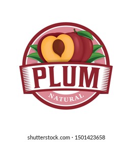 Plum farm fresh logo template
