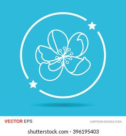 Plum flower doodle