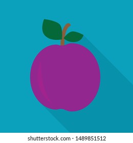 plum fruit icon- vector illustration