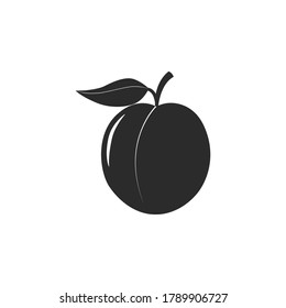 Plum fruit icon vector illustration. Premium quality flat icon in trendy style.
