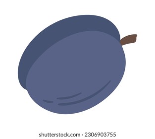 Plum Fruit Icon Vector Illustration