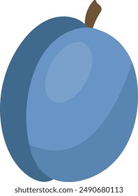 Plum Fruit Icon Vector Illustration