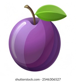 Plum fruits icon. Fresh fruit and good food. vector illustration on white background.