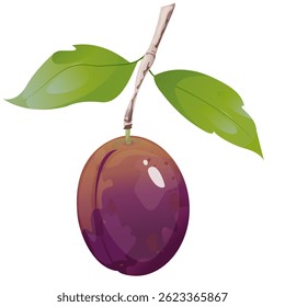 Plum in game design. For sticker and t-shirt design, posters, logos, labels, banners, stickers, product packaging design, etc.
