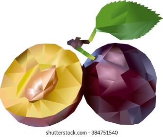 Plum of geometric shapes , vector