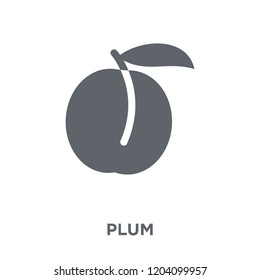 Plum icon. Plum design concept from Fruit and vegetables collection. Simple element vector illustration on white background.