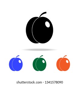 plum icon. Elements of simple web icon in multi color. Premium quality graphic design icon. Simple icon for websites, web design, mobile app, info graphics