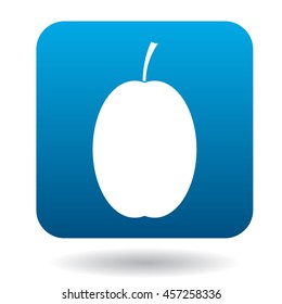 Plum icon in flat style on a white background