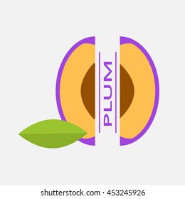 Plum Icon Illustration