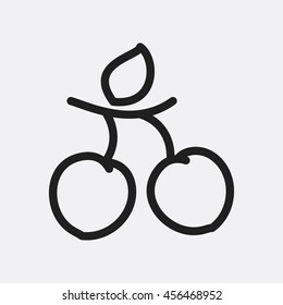 Plum icon illustration isolated vector sign symbol