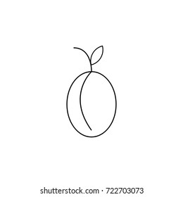 Plum icon on white background