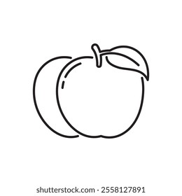 plum icon outlines flat style