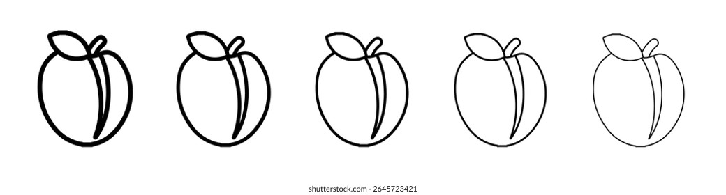 ícone de ameixa simples vetor contorno logotipo