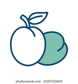plum icon vector design template in white background