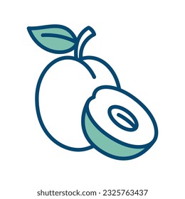 plum icon vector design template in white background