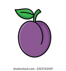 plum icon vector design template in white background