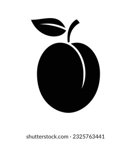 plum icon vector design template in white background
