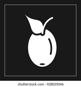 plum icon. plum vector illustration