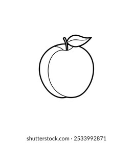 Icono de ciruela. Vector. Estilo de línea.