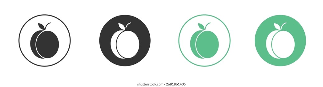 Icono de ciruela para su Sitio web, móvil, presentación y diseños de logotipos.