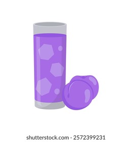 Plum Juice, China Symbols Vector Illustration