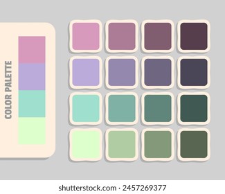 plum lightsteelblue lightblue lightgoldenrodyellow color palette, colour matching, rgb colors, harmonious colours catalog sample, design and edit idea