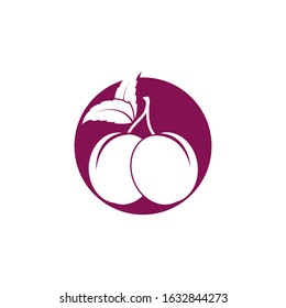 Plum logo vector icon design template