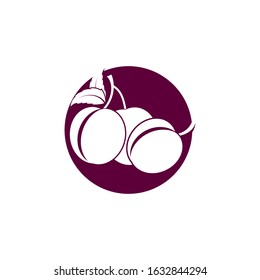 Plum logo vector icon design template