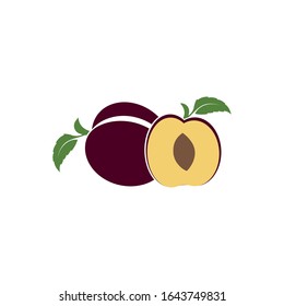 Plum logo vector icon design template