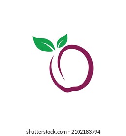 Plum Logo Vector Icon Design Template