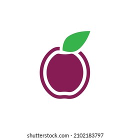 Plum logo vector icon design template