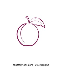 Plum logo vector icon design template