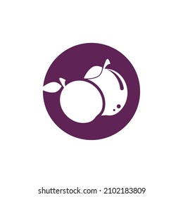 Plum logo vector icon design template