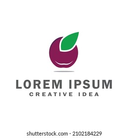 Plum logo vector icon design template