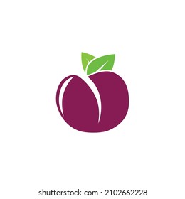 Plum logo vector icon design template