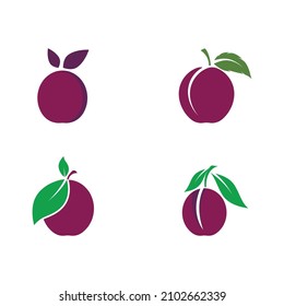 Plum logo vector icon design template