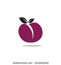 Plum logo vector icon design template