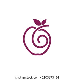 Plum logo vector icon design template