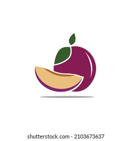 Plum logo vector icon design template